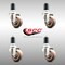 Service Caster 3 Inch 316SS High Temp Glass Filled Nylon 1-5/8 Inch Expanding Stem Caster Set SCC-SS316EX20S314-GFNSHT-158-4 - alternate 1